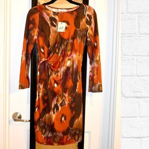 Amelia Floral Multi Color quarter sleeve dress
